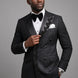 Phantom Cipher - Black Asymmetric Vine Beaded 2-Piece Tuxedo
