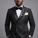 Phantom Cipher - Black Asymmetric Vine Beaded 2-Piece Tuxedo