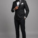 Phantom Cipher - Black Asymmetric Vine Beaded 2-Piece Tuxedo