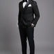 Phantom Cipher - Black Asymmetric Vine Beaded 2-Piece Tuxedo