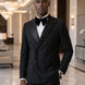 Phantom Cipher - Black Asymmetric Vine Beaded 2-Piece Tuxedo