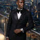 Phantom Cipher - Black Asymmetric Vine Beaded 2-Piece Tuxedo