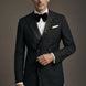 Phantom Cipher - Black Asymmetric Vine Beaded 2-Piece Tuxedo