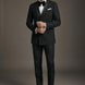 Phantom Cipher - Black Asymmetric Vine Beaded 2-Piece Tuxedo