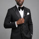 Phantom Cipher - Black Asymmetric Vine Beaded 2-Piece Tuxedo