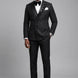 Phantom Cipher - Black Asymmetric Vine Beaded 2-Piece Tuxedo
