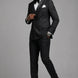 Phantom Cipher - Black Asymmetric Vine Beaded 2-Piece Tuxedo