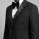 Phantom Cipher - Black Asymmetric Vine Beaded 2-Piece Tuxedo