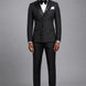 Phantom Cipher - Black Asymmetric Vine Beaded 2-Piece Tuxedo