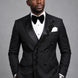 Phantom Cipher - Black Asymmetric Vine Beaded 2-Piece Tuxedo