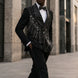 Vesper Cascade - Black Crystal Fringe 2-Piece Tuxedo