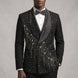 Vesper Cascade - Black Crystal Fringe 2-Piece Tuxedo
