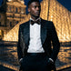 Vesper Cascade - Black Crystal Fringe 2-Piece Tuxedo