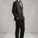 Vesper Cascade - Black Crystal Fringe 2-Piece Tuxedo
