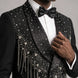 Vesper Cascade - Black Crystal Fringe 2-Piece Tuxedo