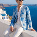 Azure Mediterranean Muse - Blue Floral Resort Blazer