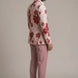 Crimson Twilight Bloom - Dusty Rose Floral Resort Blazer