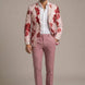 Crimson Twilight Bloom - Dusty Rose Floral Resort Blazer