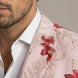 Crimson Twilight Bloom - Dusty Rose Floral Resort Blazer
