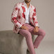 Crimson Twilight Bloom - Dusty Rose Floral Resort Blazer