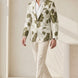 Olive Riviera Serenity - Green Floral Resort Blazer