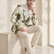 Olive Riviera Serenity - Green Floral Resort Blazer