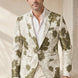 Olive Riviera Serenity - Green Floral Resort Blazer