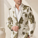 Olive Riviera Serenity - Green Floral Resort Blazer