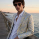 Aurelian Riviera Bloom - Sand & Gold Floral Resort Blazer