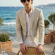 Aurelian Riviera Bloom - Sand & Gold Floral Resort Blazer