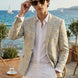 Aurelian Riviera Bloom - Sand & Gold Floral Resort Blazer
