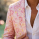 Amalfi Rose Serenity - Pink Floral Resort Blazer