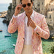 Amalfi Rose Serenity - Pink Floral Resort Blazer