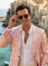 Amalfi Rose Serenity - Pink Floral Resort Blazer