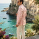Amalfi Rose Serenity - Pink Floral Resort Blazer
