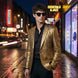 Solari Motif - Gold Distressed Jacquard Statement Jacket