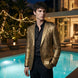 Solari Motif - Gold Distressed Jacquard Statement Jacket