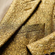 Solari Motif - Gold Distressed Jacquard Statement Jacket