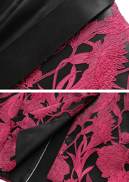 Men's Pink Jacquard Blazer One-button Shawl Lapel Jacket