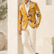 Sicilian Amber Escape - Mustard Floral Resort Blazer