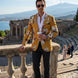 Sicilian Amber Escape - Mustard Floral Resort Blazer