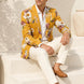 Sicilian Amber Escape - Mustard Floral Resort Blazer