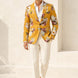 Sicilian Amber Escape - Mustard Floral Resort Blazer