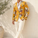 Sicilian Amber Escape - Mustard Floral Resort Blazer