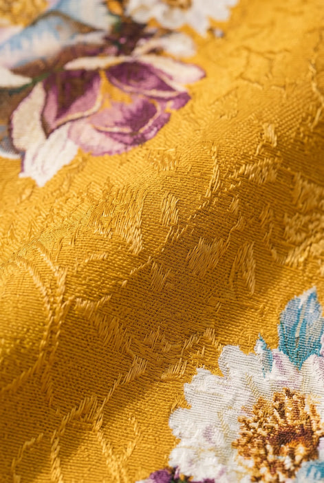 Sicilian Amber Escape - Mustard Floral Resort Blazer