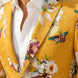 Sicilian Amber Escape - Mustard Floral Resort Blazer