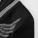 Midnight Aegis - Black & Silver Crystal Wing Dinner Jacket