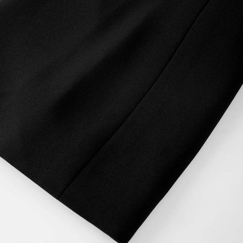 Midnight Aegis - Black & Silver Crystal Wing Dinner Jacket