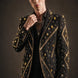 Citrine Aureole - Black & Amber Crystal Statement Blazer