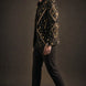 Citrine Aureole - Black & Amber Crystal Statement Blazer
